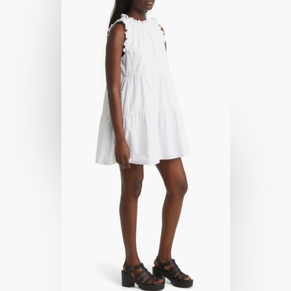 BP. Ruffle Tiered Cotton Babydoll Dress Size Small - Picture 15 of 15